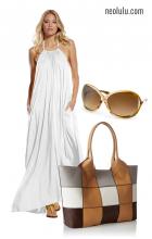August Hit: White Maxi Dress Summer Outfit